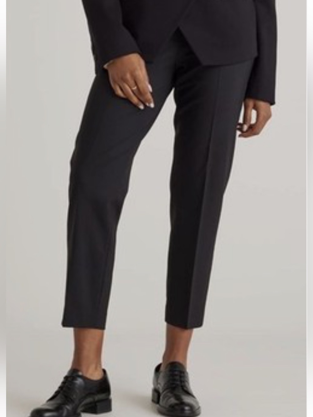 Quince Italian Wool Slim Ankle Pant in Black - Women’s 8